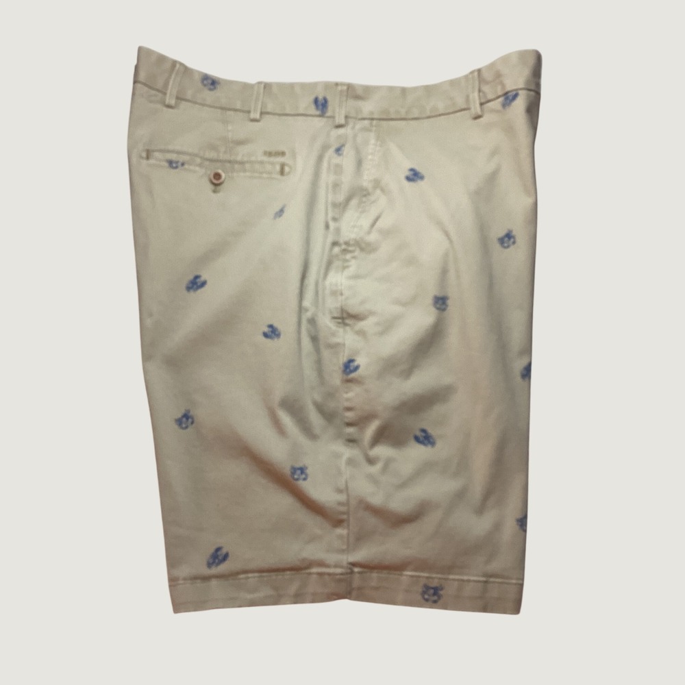 IZOD Saltwater Stretch Shorts Mens 44 Khaki Crab Nautical Preppy Coastal Beach